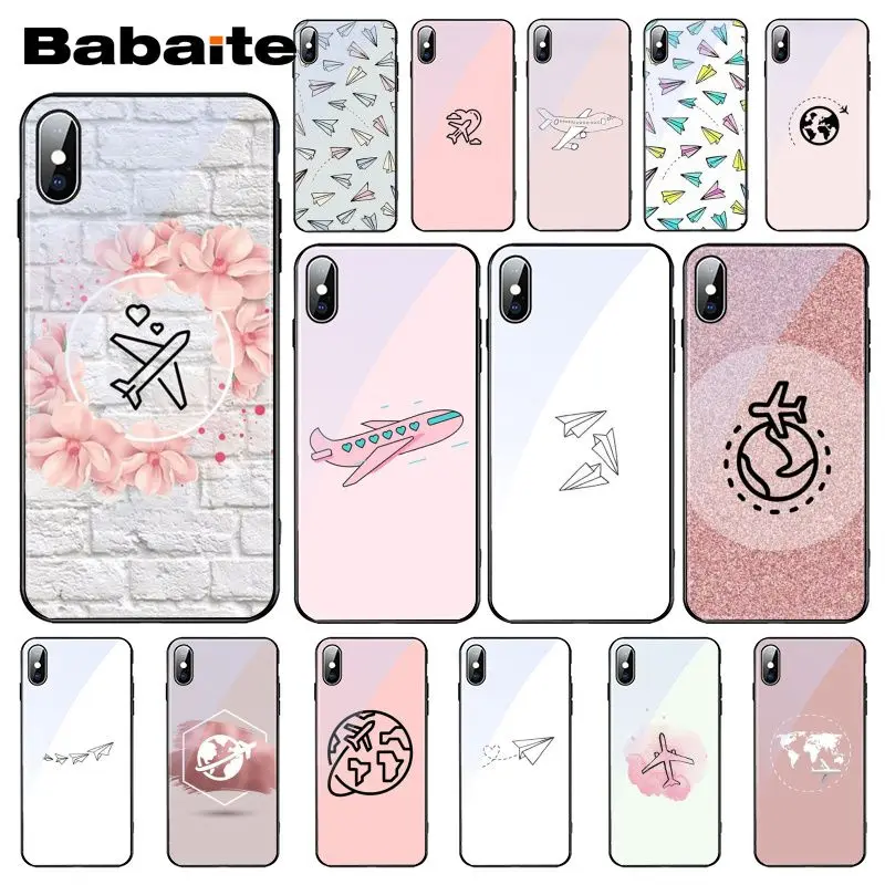 Babaite Travel world Map Glitter Pink paper plane aircraft Tempered Glass Phone Case For iphone 11 Pro XS MAX XR 8 X 7 6S 6 Plus
Babaite Travel world Map Glitter Pink paper plane aircraft Tempered Glass Phone Case For iphone 11 Pro XS MAX XR 8 X 7 6S 6 Plus