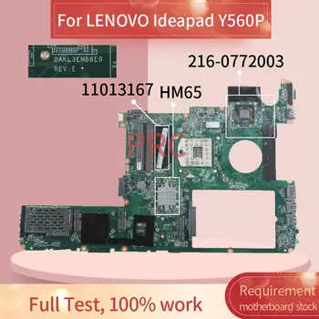 

11013167 For LENOVO Ideapad Y560P Notebook Mainboard DAKL3EMB8E0 HM65 216-0772003 DDR3 Laptop motherboard