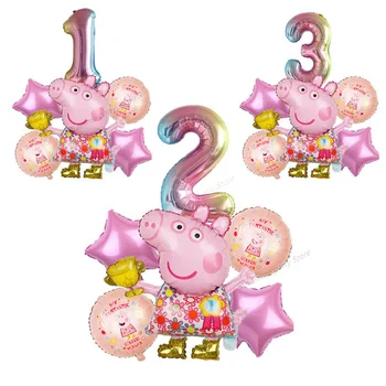 6pcs Peppa Pig Balloon with Number Balloons Set Birthday Balloons Birthday Party Decorations Kids for Home Birthday Balloons
6pcs Peppa Pig Balloon with Number Balloons Set Birthday Balloons Birthday Party Decorations Kids for Home Birthday Balloons