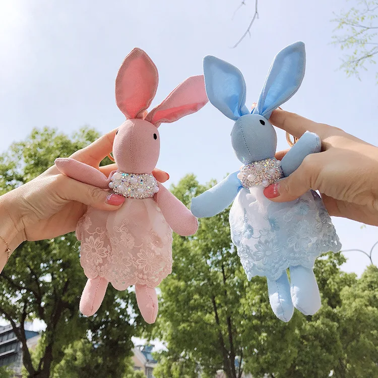 Creative Handmade Stick-on Crystals Mesh Dress Rabbit Keychain Cute Doll Bunny Handbag Pendant Female Backpack Accessories Gift
Creative Handmade Stick-on Crystals Mesh Dress Rabbit Keychain Cute Doll Bunny Handbag Pendant Female Backpack Accessories Gift