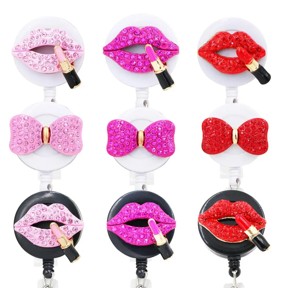 1PC Pink Kiss Retractable Badge Holder with Alligator Clip Retractable Cord ID Badge Reel Rose Bow
1PC Pink Kiss Retractable Badge Holder with Alligator Clip Retractable Cord ID Badge Reel Rose Bow