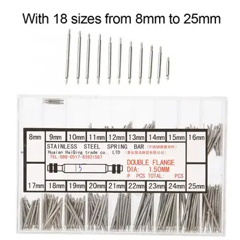 270Pcs 8-25mm Stainless Steel Watchband Spring Bar Watch Strap Ear Sets Watch Ear Set Repair Tools for Watchmaker Making
270Pcs 8-25mm Stainless Steel Watchband Spring Bar Watch Strap Ear Sets Watch Ear Set Repair Tools for Watchmaker Making