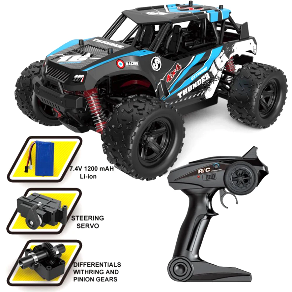 RC Car 1:18 radio-controlled machine 2.4G 4WD High Speed Fast 36KM/H radio-controlled climbing off-road racing for boy kids
RC Car 1:18 radio-controlled machine 2.4G 4WD High Speed Fast 36KM/H radio-controlled climbing off-road racing for boy kids