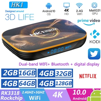 And roid 10.0 TV Box HK1 RBOX 4GB 64GB TVbox Smart TV BOX Quad-Core RK3318 4K 60fps USB3.0 Set top Box
And roid 10.0 TV Box HK1 RBOX 4GB 64GB TVbox Smart TV BOX Quad-Core RK3318 4K 60fps USB3.0 Set top Box
