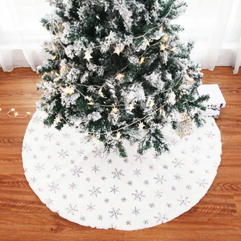 90CM 122CM Christmas Tree Skirt Plush Sequins Embroidered Christmas Tree Skirt Apron Christmas Holiday Party Ornaments
90CM 122CM Christmas Tree Skirt Plush Sequins Embroidered Christmas Tree Skirt Apron Christmas Holiday Party Ornaments
