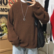 Winter Ribbed Pullovers Men Cozy Loose O-neck Solid Sweaters Couples Knitted Retro Warm Long Sleeve Korean Style Teens Jumpers 
Winter Ribbed Pullovers Men Cozy Loose O-neck Solid Sweaters Couples Knitted Retro Warm Long Sleeve Korean Style Teens Jumpers