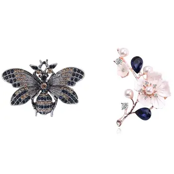 Rhinestone Vintage Big Bee Brooches & Natural Shell Flower Brooch Vintage Blue Glass Crystal Brooch Rose Gold
Rhinestone Vintage Big Bee Brooches & Natural Shell Flower Brooch Vintage Blue Glass Crystal Brooch Rose Gold