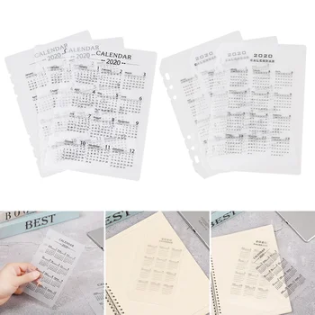1Pc Transparent 2020 Calendar A5/A6 Writing Board Clip Calendar Index Divider for 6 Holes Binder Organizer Stationery Notebooks
1Pc Transparent 2020 Calendar A5/A6 Writing Board Clip Calendar Index Divider for 6 Holes Binder Organizer Stationery Notebooks