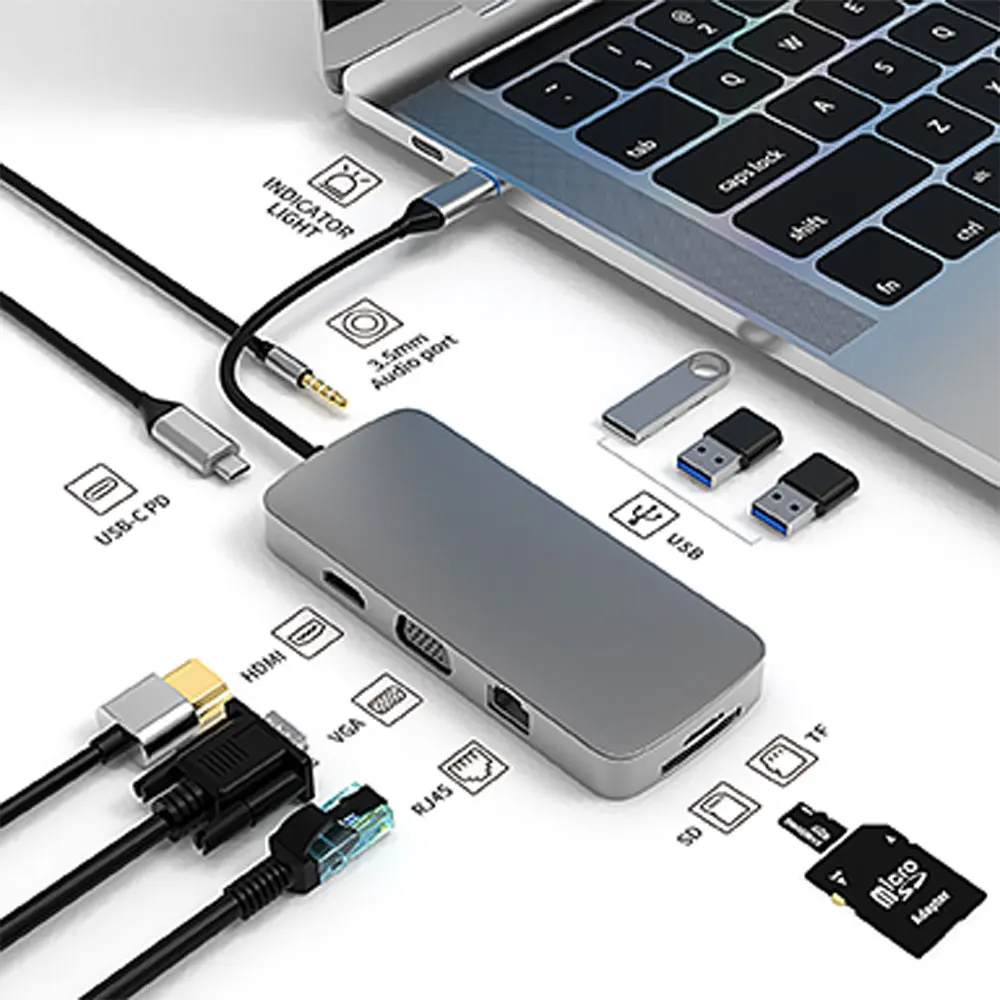 USB-разветвитель для ноутбука Hdmi 4/10 входных портов | Электроника