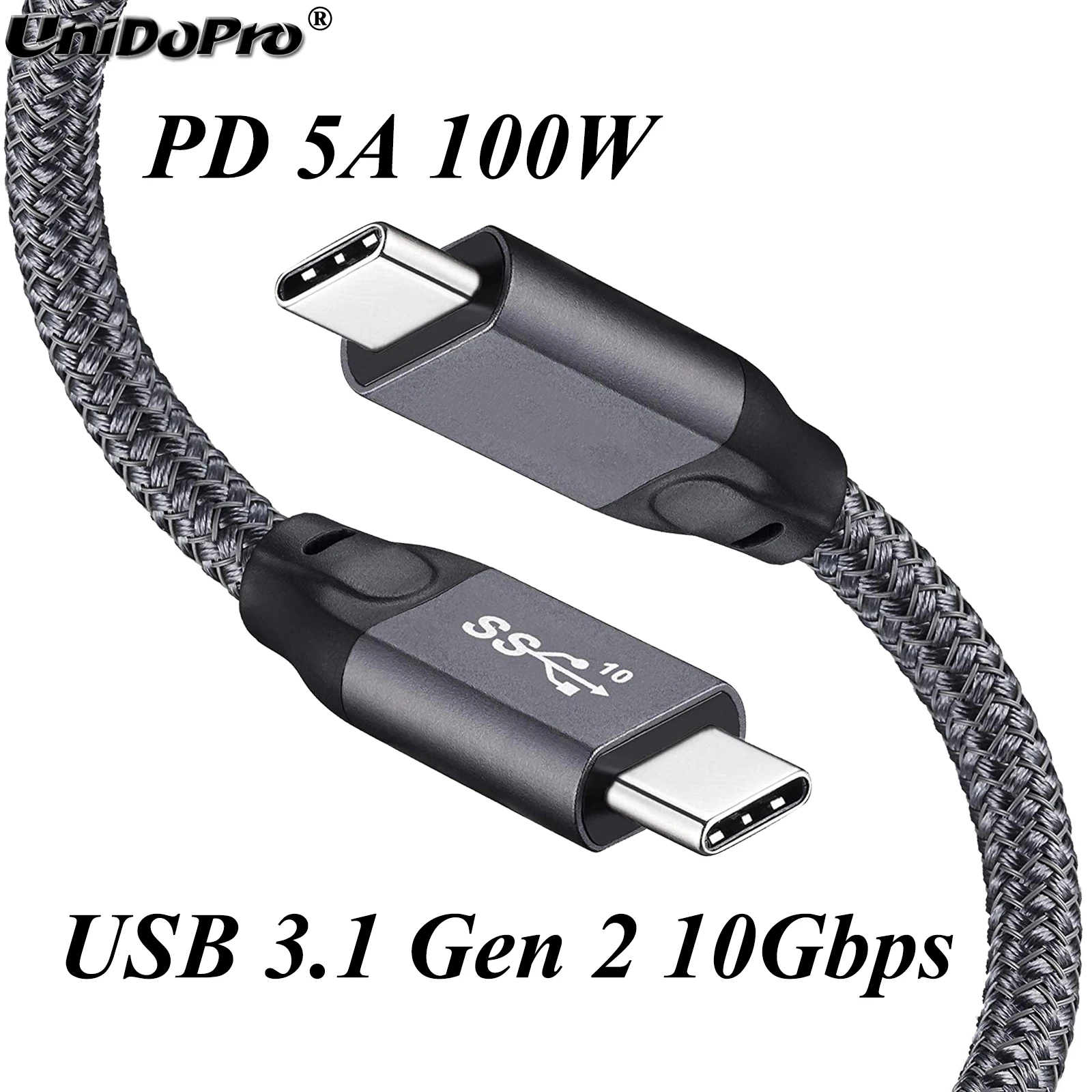 USB 3 1 Gen 2 Type C кабель PD 100W 5A USB-C2C быстро Зарядное устройство Шнур порта Thunderbolt для