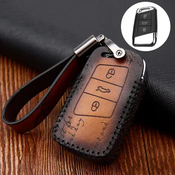 Leather Car Key Cover for VW Volkswagen Magotan Passat B8 Skoda Superb Kodiaq A7 Smart Remote Fob Protector Case Keychain
Leather Car Key Cover for VW Volkswagen Magotan Passat B8 Skoda Superb Kodiaq A7 Smart Remote Fob Protector Case Keychain