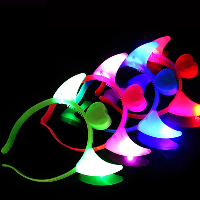 20pcs Colorful Led Headband Glowing Hairband Light Up Toys Head flash Headband Wear Wedding Concert Bar Party Supplies (10)