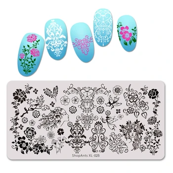 ShopAnts Nail Stamping Plates Stainless Steel Beauty Flower Butterfly Rose Peach Bee Print Image Stencil Nail Art Stamp Template
ShopAnts Nail Stamping Plates Stainless Steel Beauty Flower Butterfly Rose Peach Bee Print Image Stencil Nail Art Stamp Template