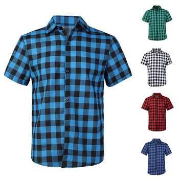 Casual Plaid Shirt Men Summer Fashion Business Slim Fit Short Sleeve Shirts Mens Blouse Chemise Homme Plus Size 3XL
Casual Plaid Shirt Men Summer Fashion Business Slim Fit Short Sleeve Shirts Mens Blouse Chemise Homme Plus Size 3XL