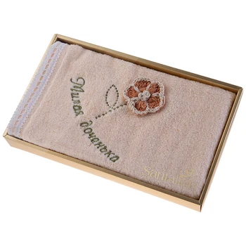 Towel Sweetheart Daughter, 35X70. Mahra, Peach, Embroidery, Lace, 100% Cotton 400Gr \ M Home and kitchen products
Towel Sweetheart Daughter, 35X70. Mahra, Peach, Embroidery, Lace, 100% Cotton 400Gr \ M Home and kitchen products
