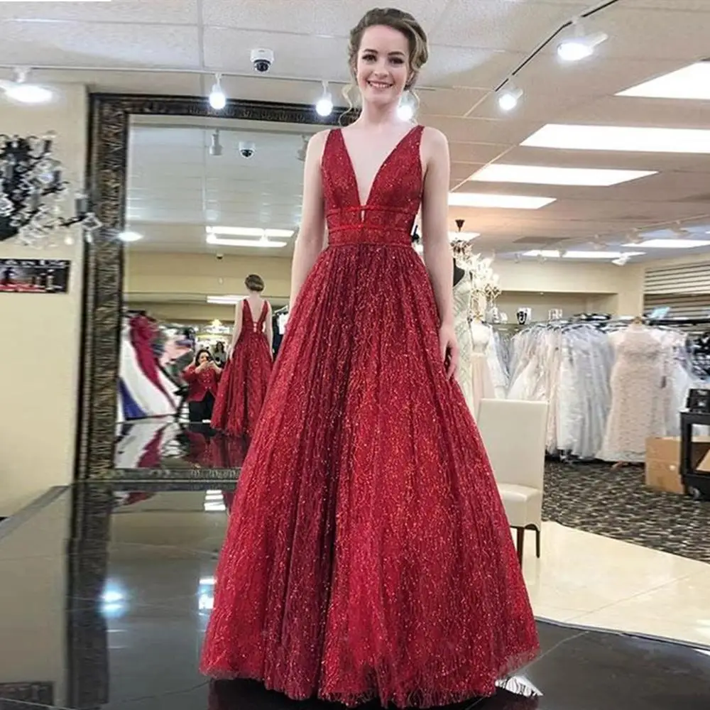 2019 Real Image Wine Red Sparkle Sequined A-line Wedding Gowns Elegant A-line Long Prom Gowns 2019 Formal Dresses
2019 Real Image Wine Red Sparkle Sequined A-line Wedding Gowns Elegant A-line Long Prom Gowns 2019 Formal Dresses
