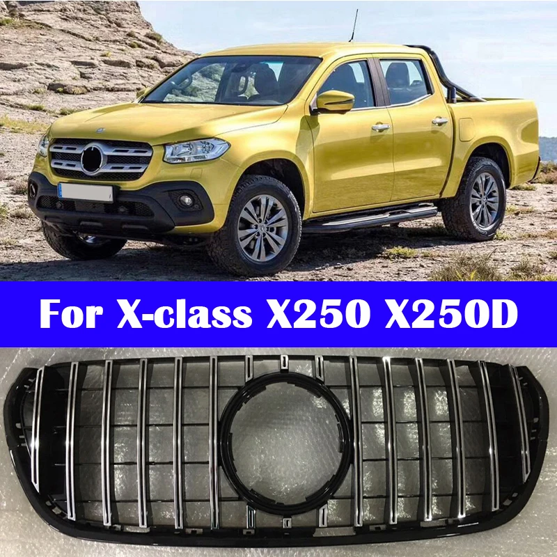 For Mercedes-Benz X-class X250 pickup Center grill Car styling Middle grille GT ABS plastic front vertical bar bumper X250D
For Mercedes-Benz X-class X250 pickup Center grill Car styling Middle grille GT ABS plastic front vertical bar bumper X250D