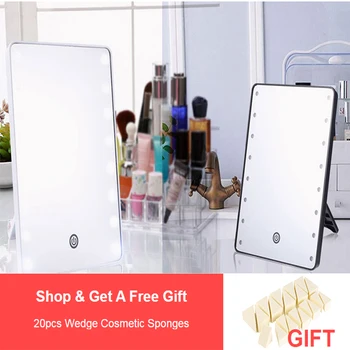 Tabletop Makeup Mirror with 16 LEDs Desktop Cosmetic Mirror with Touch Dimmer Switch Battery Operated Vanity Mirror with Stand
Tabletop Makeup Mirror with 16 LEDs Desktop Cosmetic Mirror with Touch Dimmer Switch Battery Operated Vanity Mirror with Stand