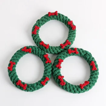 Dogs Cotton Rope Woven Ring Toy Pet Interactive Chew Toy Puppy Teeth Cleaning Toy Christmas Gift
Dogs Cotton Rope Woven Ring Toy Pet Interactive Chew Toy Puppy Teeth Cleaning Toy Christmas Gift