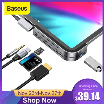Baseus USB C HUB to USB 3.0 HDMI USB HUB for iPad Pro Type C HUB for MacBook Pro Docking Station Multi 6 USB Ports Type-C HUB
Baseus USB C HUB to USB 3.0 HDMI USB HUB for iPad Pro Type C HUB for MacBook Pro Docking Station Multi 6 USB Ports Type-C HUB