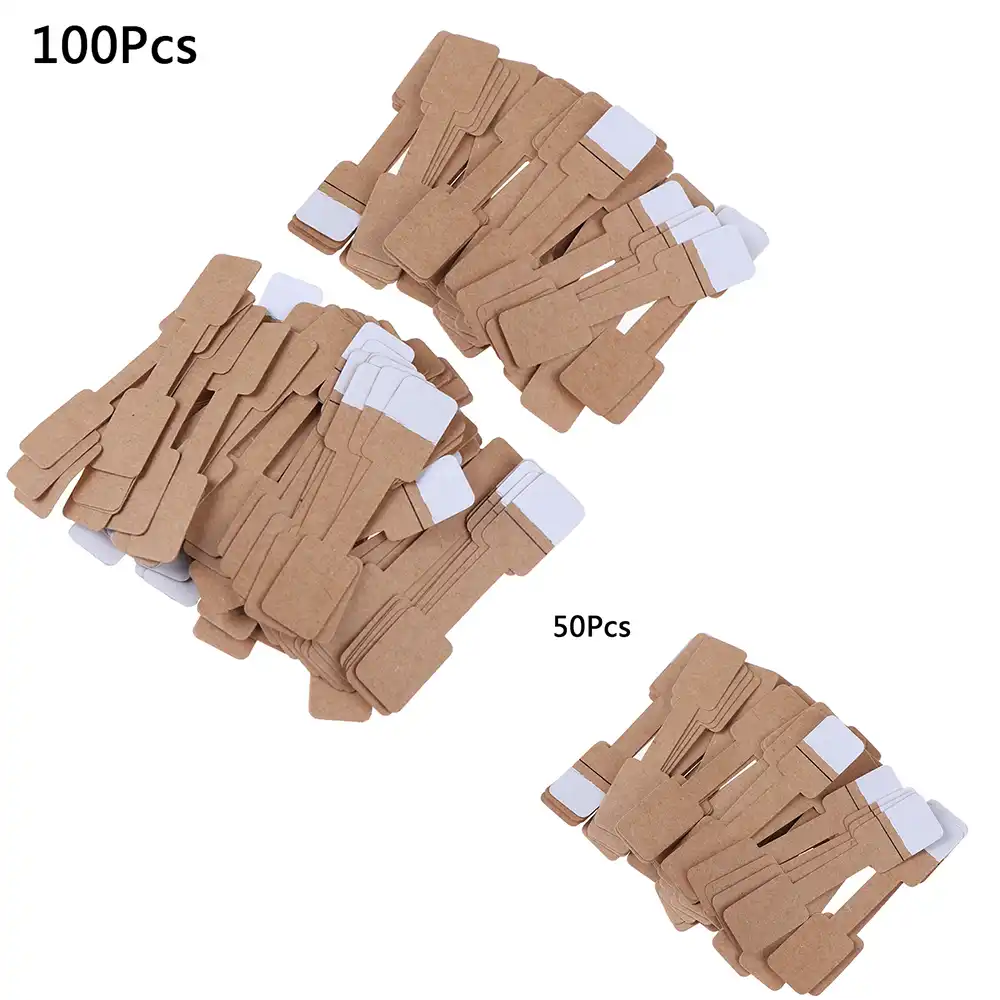 50/100pcs/lot blank price tags jewelry display card labels hang