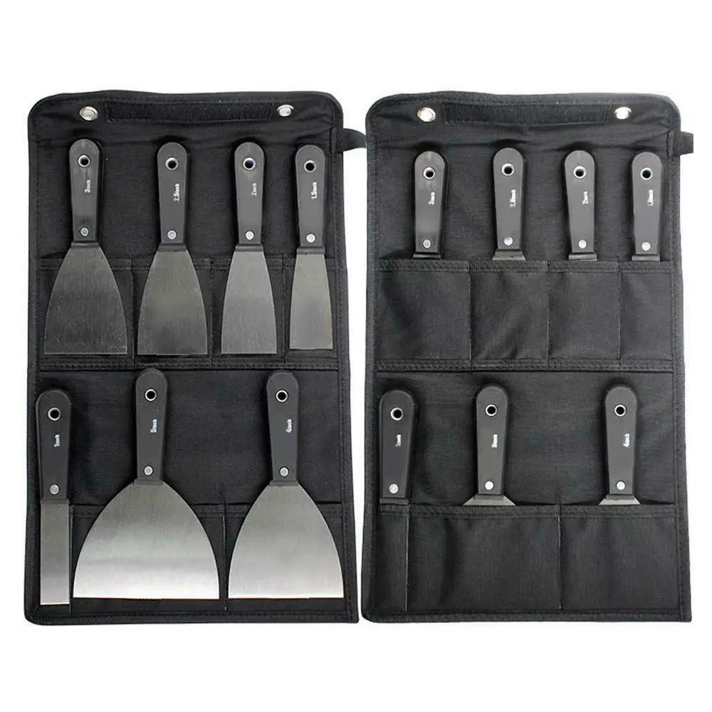 7pcs Portable Putty Knife Set Multifunctional Scraper Steel with bag Flexible Drywall Finishing Plastering Scraper Painter Tool
7pcs Portable Putty Knife Set Multifunctional Scraper Steel with bag Flexible Drywall Finishing Plastering Scraper Painter Tool