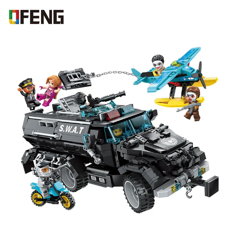 Enlighten SWAT Building Block City Police Antiriot Armored Car Figures Educational MOC vehicle Building Kits Brick Toy Boy Gift
Enlighten SWAT Building Block City Police Antiriot Armored Car Figures Educational MOC vehicle Building Kits Brick Toy Boy Gift