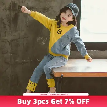 Bear Leader 2020 Autumn New Fashion Girls Sets Denim 2PCS Jeans Simple Jacket Top + Casual Pants Girls 4-13 Years Clothes Sets
Bear Leader 2020 Autumn New Fashion Girls Sets Denim 2PCS Jeans Simple Jacket Top + Casual Pants Girls 4-13 Years Clothes Sets