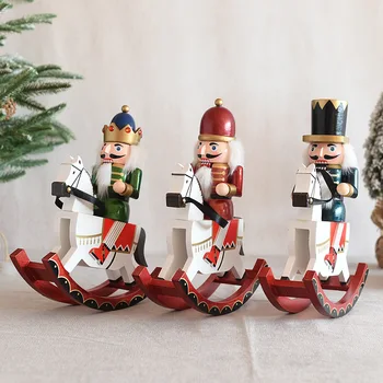 Creative Christmas decoration crafts carved solid wood horseback nutcracker war horse puppet ornaments 
Creative Christmas decoration crafts carved solid wood horseback nutcracker war horse puppet ornaments
