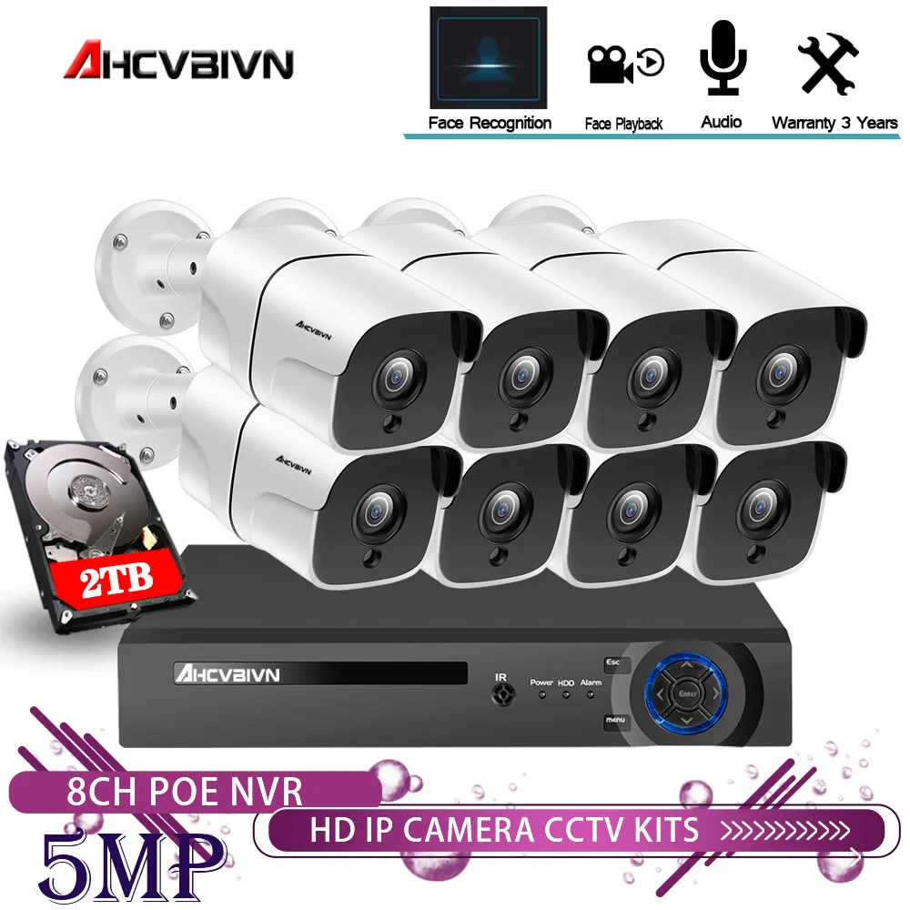 CCTV H.265 System POE RJ45 Wireless NVR Two-way audio Face Recognition 5MP Security IP66 36 IR-CUT IP Camera Surveillance Kit
CCTV H.265 System POE RJ45 Wireless NVR Two-way audio Face Recognition 5MP Security IP66 36 IR-CUT IP Camera Surveillance Kit