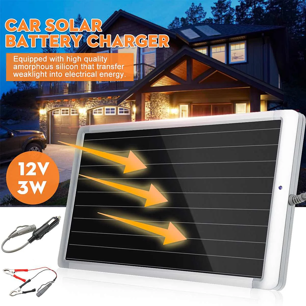 Solar Car Battery Charger 12V 3W Solar Panel Trickle Charger For Cell Phone Bus Cars Boats ATV Battery Charging Solar Panel
Solar Car Battery Charger 12V 3W Solar Panel Trickle Charger For Cell Phone Bus Cars Boats ATV Battery Charging Solar Panel