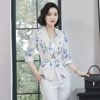 Office Lady Formal Fashion Women Blazers and Jackets Notched Slim Print Lady Coat Half Sleeve Blazer Feminino
Office Lady Formal Fashion Women Blazers and Jackets Notched Slim Print Lady Coat Half Sleeve Blazer Feminino