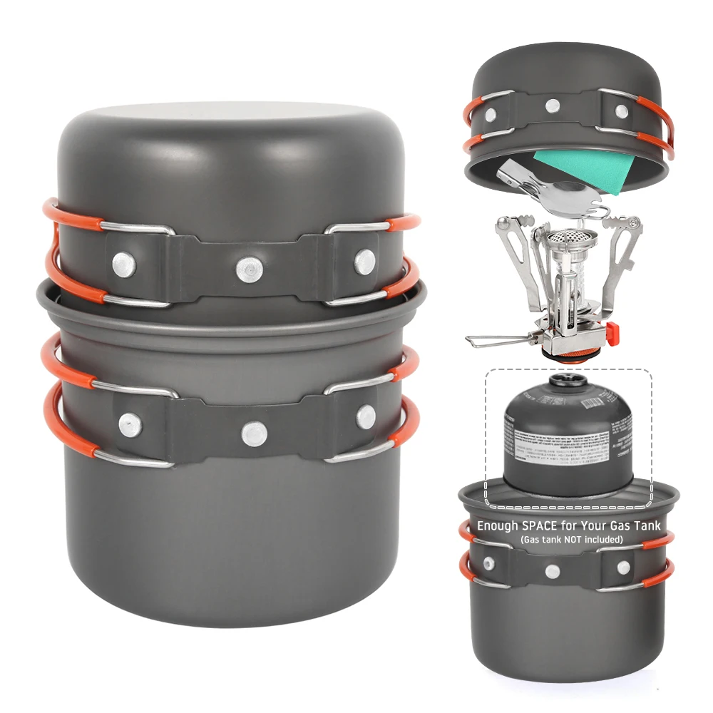 Outdoor Camping Cookware Set Marching Utensils Tableware Cooking Stove Kit Travel Pan Hiking Picnic Camping Tools for 1-2 Person
Outdoor Camping Cookware Set Marching Utensils Tableware Cooking Stove Kit Travel Pan Hiking Picnic Camping Tools for 1-2 Person