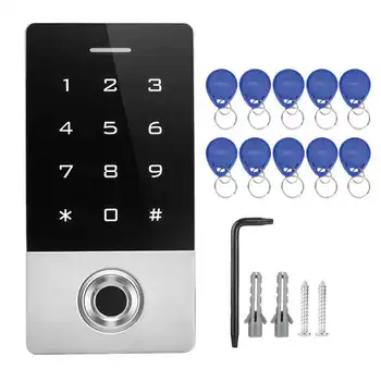 Metal Password Fingerprint Card Reader Access Control System With 10 Key Card 
Metal Password Fingerprint Card Reader Access Control System With 10 Key Card
