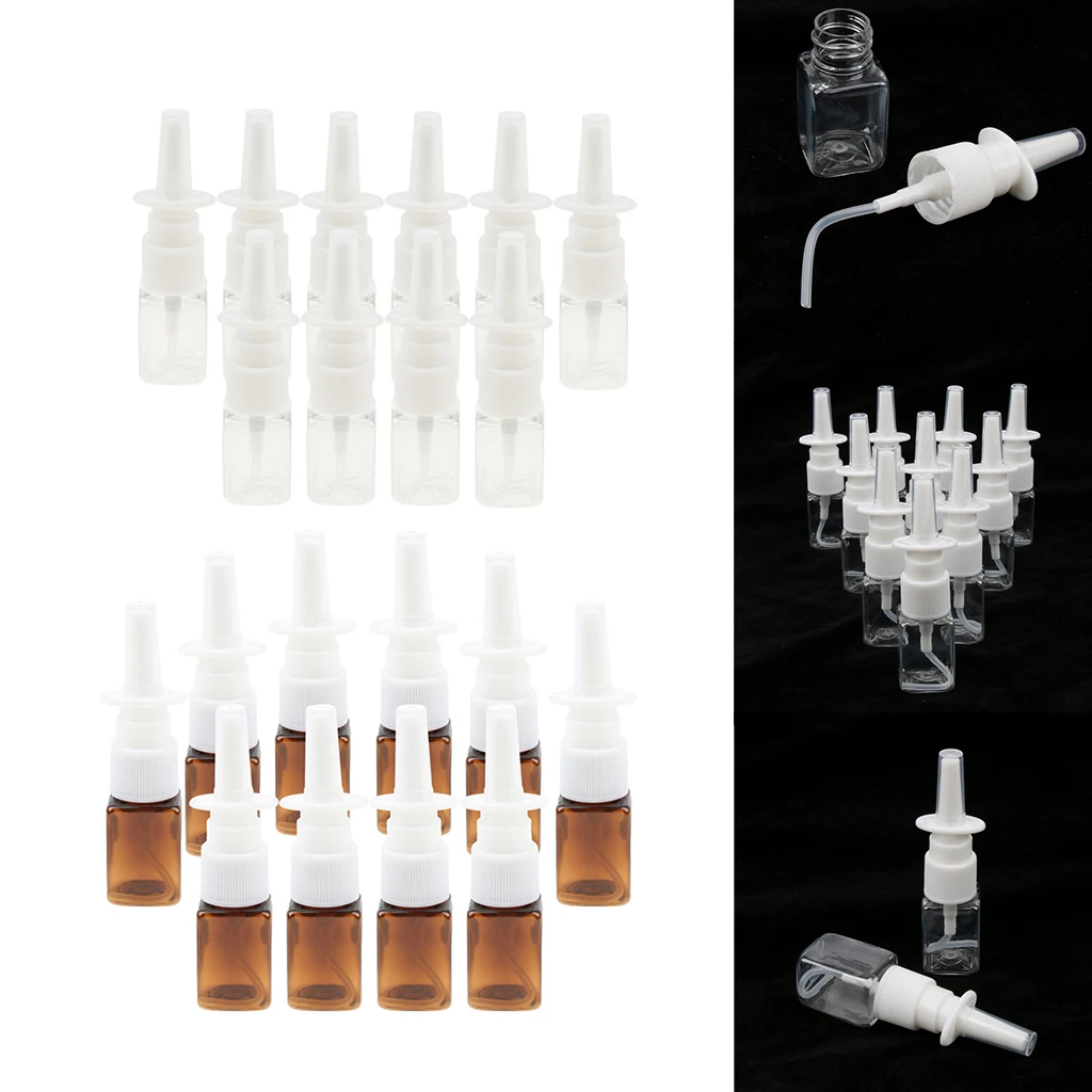 20pcs Refillable Empty Nasal Spray Bottles Fine Mist Vials for Travel 10ml 20pcs Refillable Empty Nasal Spray Bottles Fine Mist Vials for Travel 10ml