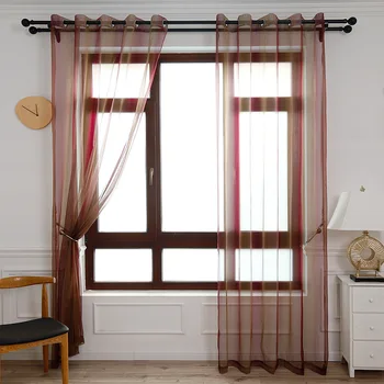 Modern Gradient Color Tulle Curtains for Living Room Kitchen Bedroom Home Decorative Window Screening Retro Sheer Voile Curtain
Modern Gradient Color Tulle Curtains for Living Room Kitchen Bedroom Home Decorative Window Screening Retro Sheer Voile Curtain