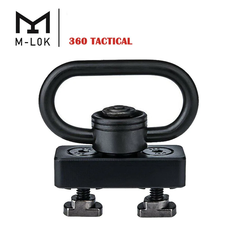 

1.25" M-LOK QD Sling Swivel Stud Adapter Metal Strap Loop Rail Mount MLOK Handguard Quick Detach Push Button Sling Attachment