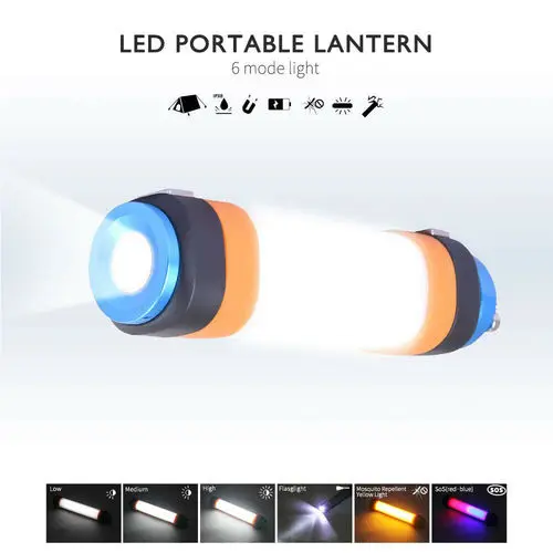 Mosquito Repellent LED Camping Light Multifunction 6 Modes Warning Flashlight Used as Power Bank Waterproof IP68 Tent Lamp
Mosquito Repellent LED Camping Light Multifunction 6 Modes Warning Flashlight Used as Power Bank Waterproof IP68 Tent Lamp