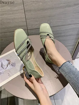 Female 2019 summer new square head rhinestone thick with shallow mouth with fairy wind wild one pedal grandmother shoes
Female 2019 summer new square head rhinestone thick with shallow mouth with fairy wind wild one pedal grandmother shoes