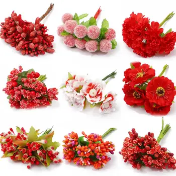 6-144pcs Red Mixed Hybrid Flower Cherry Stamens Berries Bundle DIY Christmas Wedding Cake Gift Box Wreaths Decor
6-144pcs Red Mixed Hybrid Flower Cherry Stamens Berries Bundle DIY Christmas Wedding Cake Gift Box Wreaths Decor