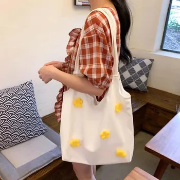 Women Canvas Shopping Bag Youth Flower Embroidered Female Cotton Shoulder Bag Eco Handbag Tote Reusable Grocery Shopper Bags
Women Canvas Shopping Bag Youth Flower Embroidered Female Cotton Shoulder Bag Eco Handbag Tote Reusable Grocery Shopper Bags