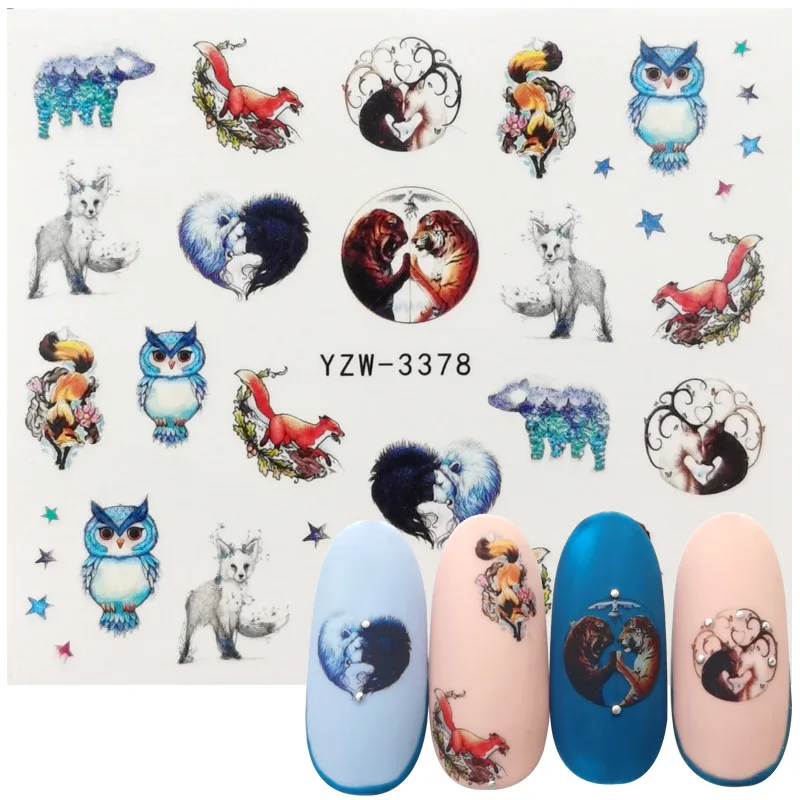 2020 NEW Designs Nail Stickers Wolf Fox Owl Polar Bear Animal Water Transfer Decals Tattoo Decor Foils Wraps Manicure Accessorie
2020 NEW Designs Nail Stickers Wolf Fox Owl Polar Bear Animal Water Transfer Decals Tattoo Decor Foils Wraps Manicure Accessorie