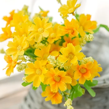 Artificial Fake Silk Simulation Flower Daisy Bunches Party Home Wedding Floral Decoration for Home Garden Office Party
Artificial Fake Silk Simulation Flower Daisy Bunches Party Home Wedding Floral Decoration for Home Garden Office Party
