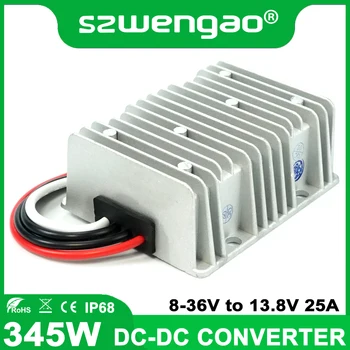 DC 8-36V 12V 24V to DC 13.8V 15A 20A 25A Car Power Converter Inverter 345W Buck Boost Voltage Regulator Stabilizer Waterproof
DC 8-36V 12V 24V to DC 13.8V 15A 20A 25A Car Power Converter Inverter 345W Buck Boost Voltage Regulator Stabilizer Waterproof