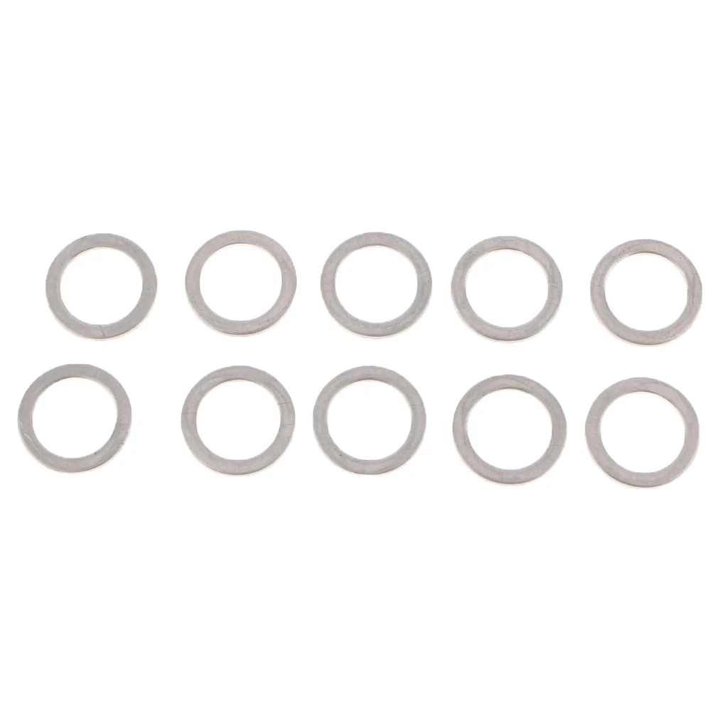 Aluminum Oil Drain Plug Gasket for Kia 21513-23001 - Fits M14, Pack of 10 Aluminum Oil Drain Plug Gasket for Kia 21513-23001 - Fits M14, Pack of 10