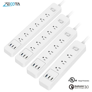Multiple Power Strip Surge Protector 3/4/5/6 way AC Outlets US Plug Sockets with USB QC 3.0 Quick Charger 1.5m Extension Cord
Multiple Power Strip Surge Protector 3/4/5/6 way AC Outlets US Plug Sockets with USB QC 3.0 Quick Charger 1.5m Extension Cord