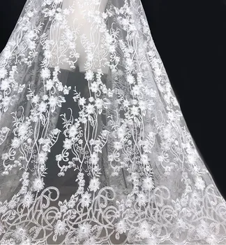 New Style French African Tulle Sequins Embroidered flower transparent net Lace Fabric For Wedding by yard 
New Style French African Tulle Sequins Embroidered flower transparent net Lace Fabric For Wedding by yard