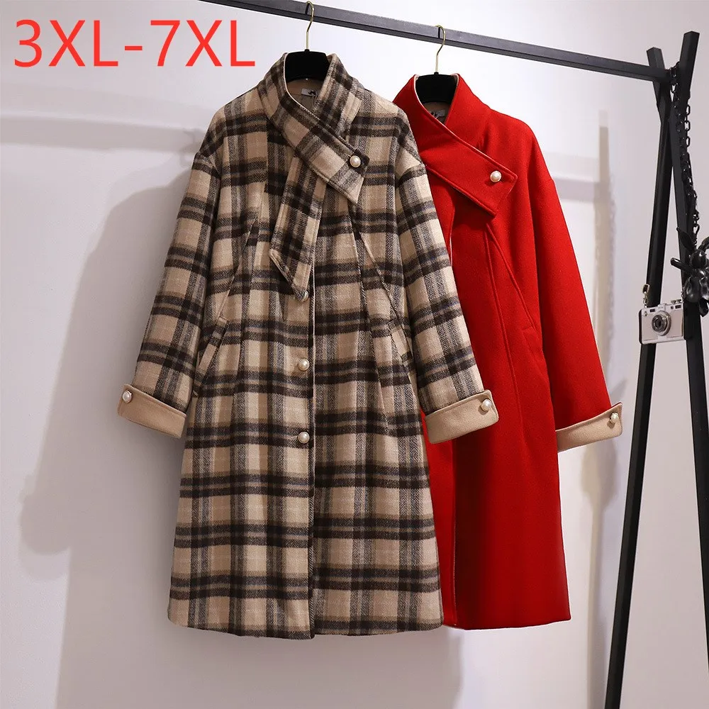 Новинка 2021, осенне-зимняя женская одежда, Женское пальто, пальто с большим длинным рукавом, плотное шерстяное пальто в клетку с карманами, 3XL, 4XL, 5XL, 6XL, 7XL
Новинка 2021, осенне-зимняя женская одежда, Женское пальто, пальто с большим длинным рукавом, плотное шерстяное пальто в клетку с карманами, 3XL, 4XL, 5XL, 6XL, 7XL