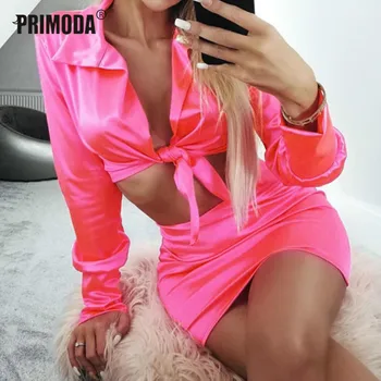 Autumn Sexy Women's Sets 2020 Crop Top Jacket Mini Skirts 2 Pieces Sets Club Lady Orange Outfits Turn-down Collar Outwear PR962G 
Autumn Sexy Women's Sets 2020 Crop Top Jacket Mini Skirts 2 Pieces Sets Club Lady Orange Outfits Turn-down Collar Outwear PR962G