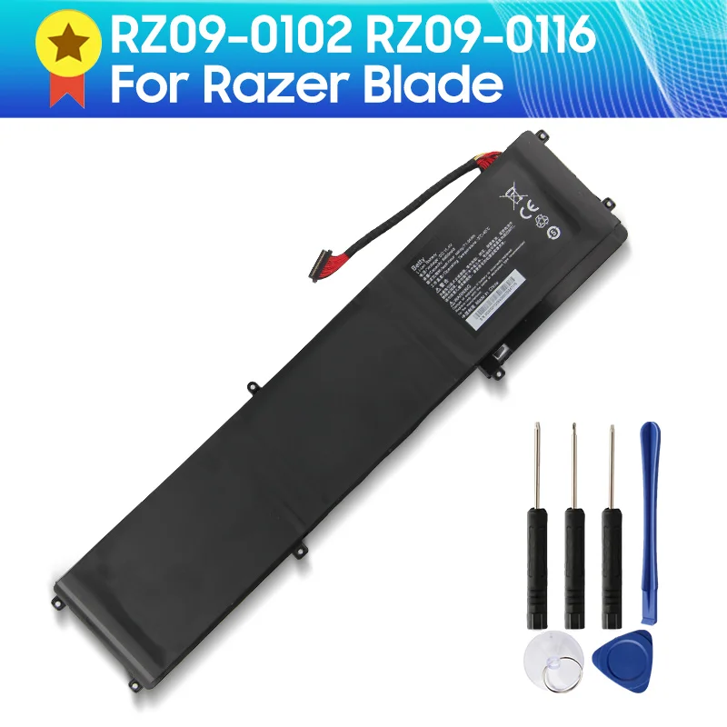 Authentic Laptop Battery RZ09-0102 For Razer Blade RZ09-0102 RZ09-0116 E31 RZ09 14" 2014 2015 6400mAh Original Battery + Tool
Authentic Laptop Battery RZ09-0102 For Razer Blade RZ09-0102 RZ09-0116 E31 RZ09 14" 2014 2015 6400mAh Original Battery + Tool